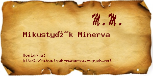 Mikustyák Minerva névjegykártya